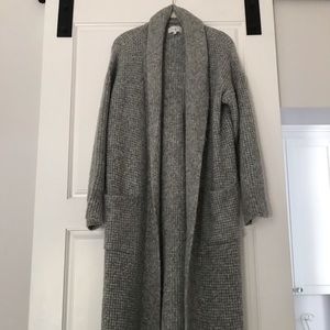 Lou & Grey Long shawl collar waffle sweater